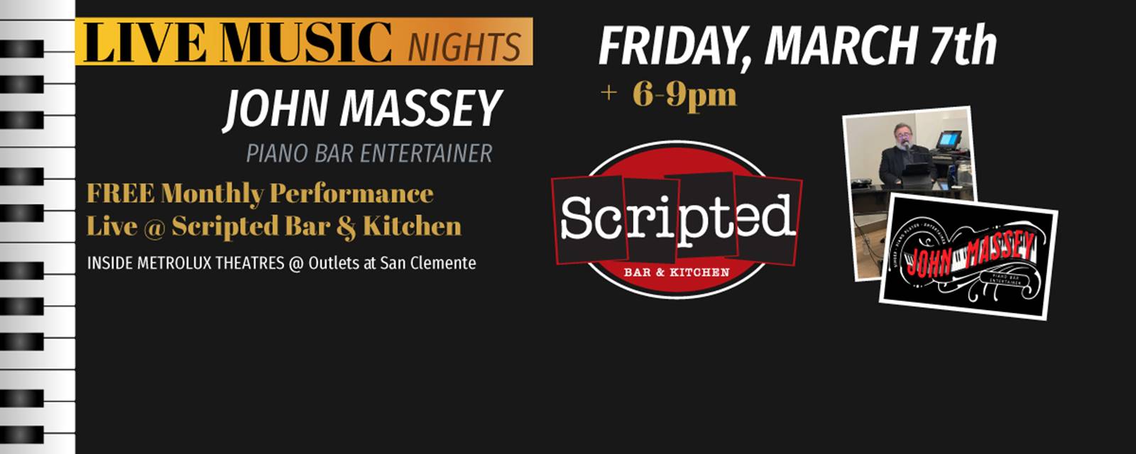 Live Music @ Scripted Bar & Kitchen - San Clemente